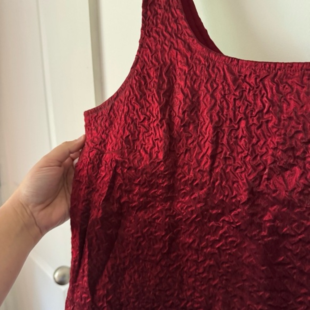 Whimsigoth Red Tank Top Womens L Shimmer Y2K Vampire Goth Witchy 90s Maroon Boho - Picture 2 of 7